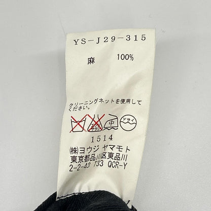 Y's Linen Design Jacket Black Size 2