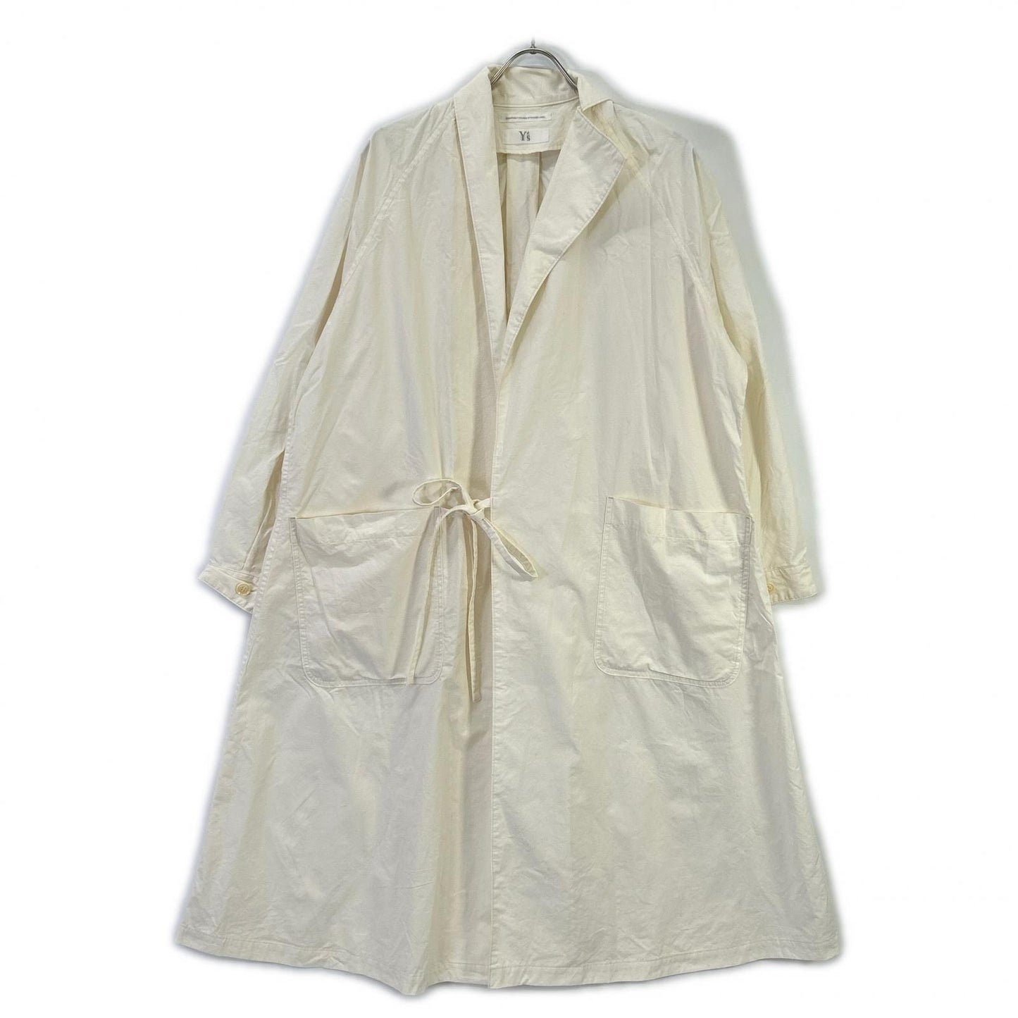 Y's 19SS Cotton Long Shirt Coat White Size 1