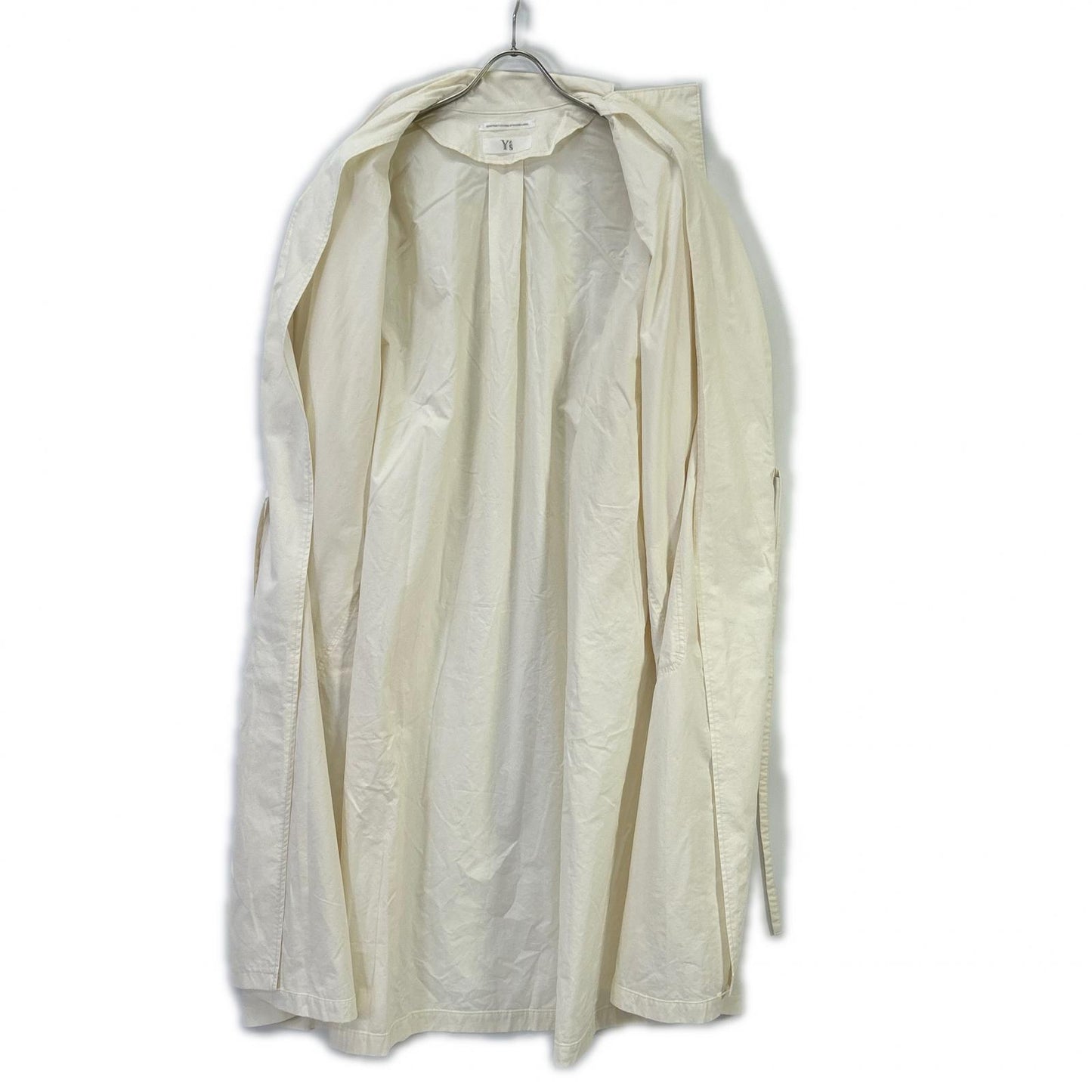 Y's 19SS Cotton Long Shirt Coat White Size 1