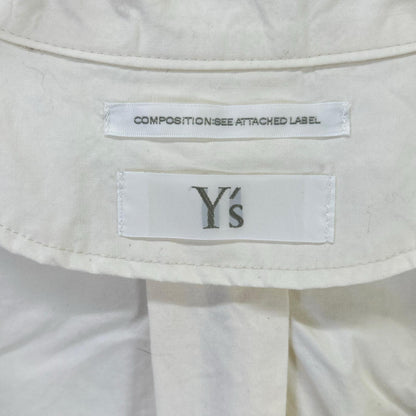Y's 19SS Cotton Long Shirt Coat White Size 1