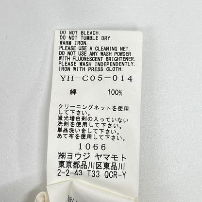 Y's 19SS Cotton Long Shirt Coat White Size 1