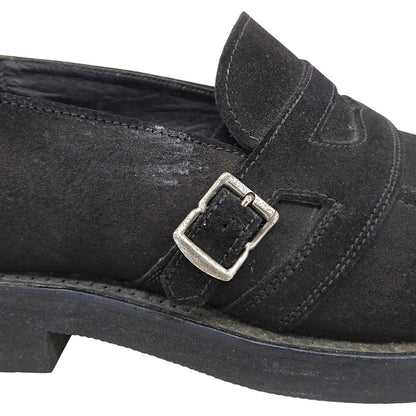 COMMEdesGARCONS HOMME PLUS Suede Loafers Black Size 24.5