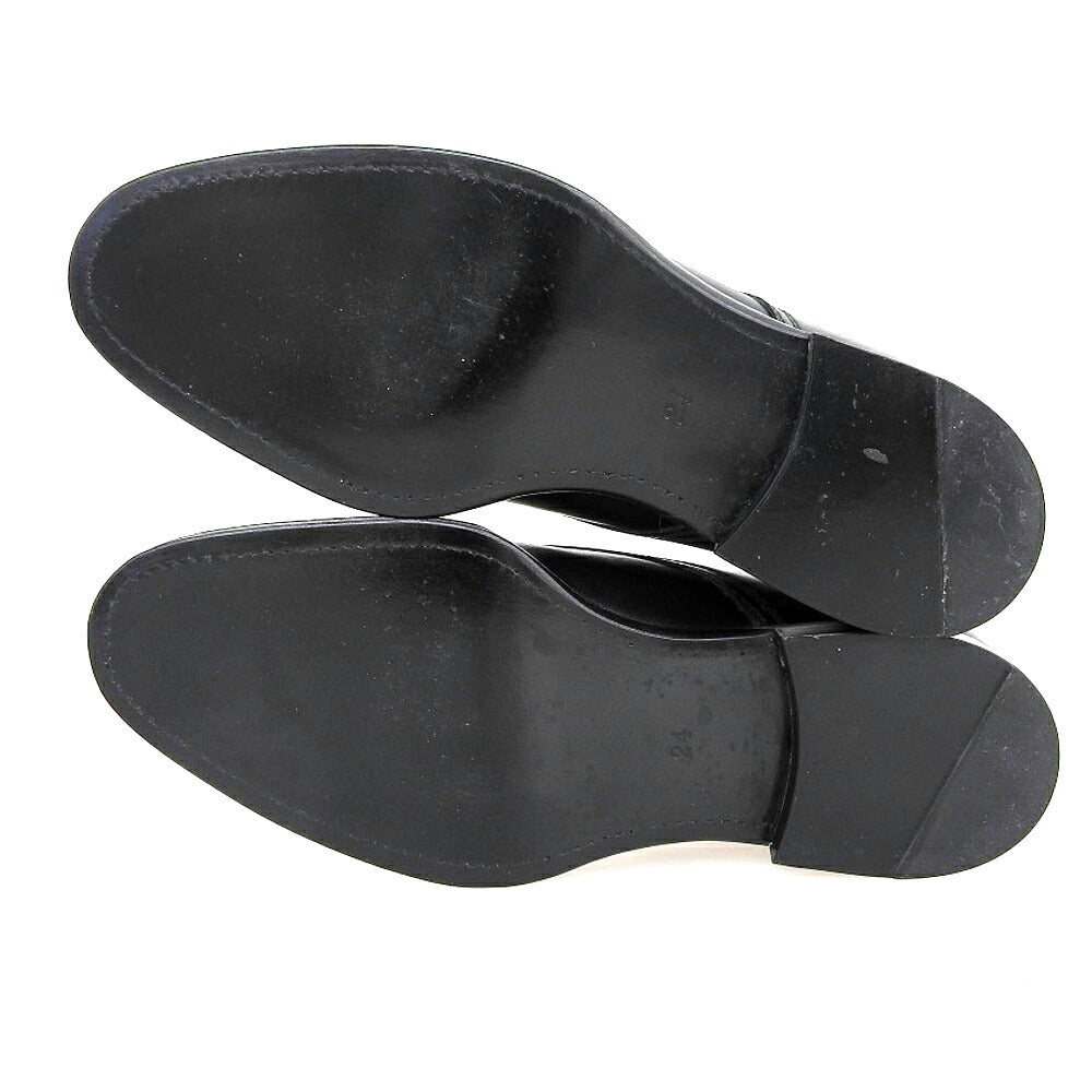 COMMEdesGARCONS HOMME PLUS Plain Toe Shoes Black Sneakers Size 24
