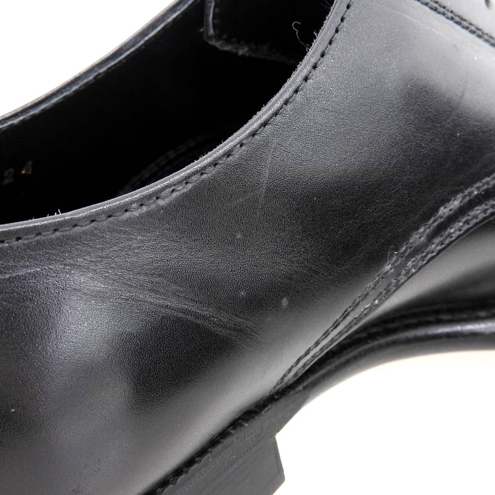 COMMEdesGARCONS HOMME PLUS Plain Toe Shoes Black Sneakers Size 24