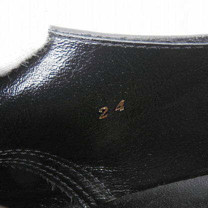 COMMEdesGARCONS HOMME PLUS Plain Toe Shoes Black Sneakers Size 24