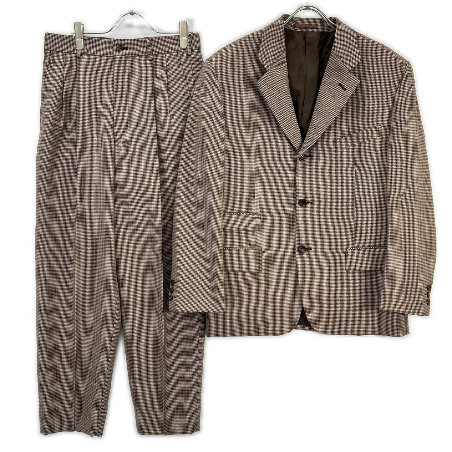 COMMEdesGARCONS HOMME PLUS 90s Houndstooth Suit Brown Size S