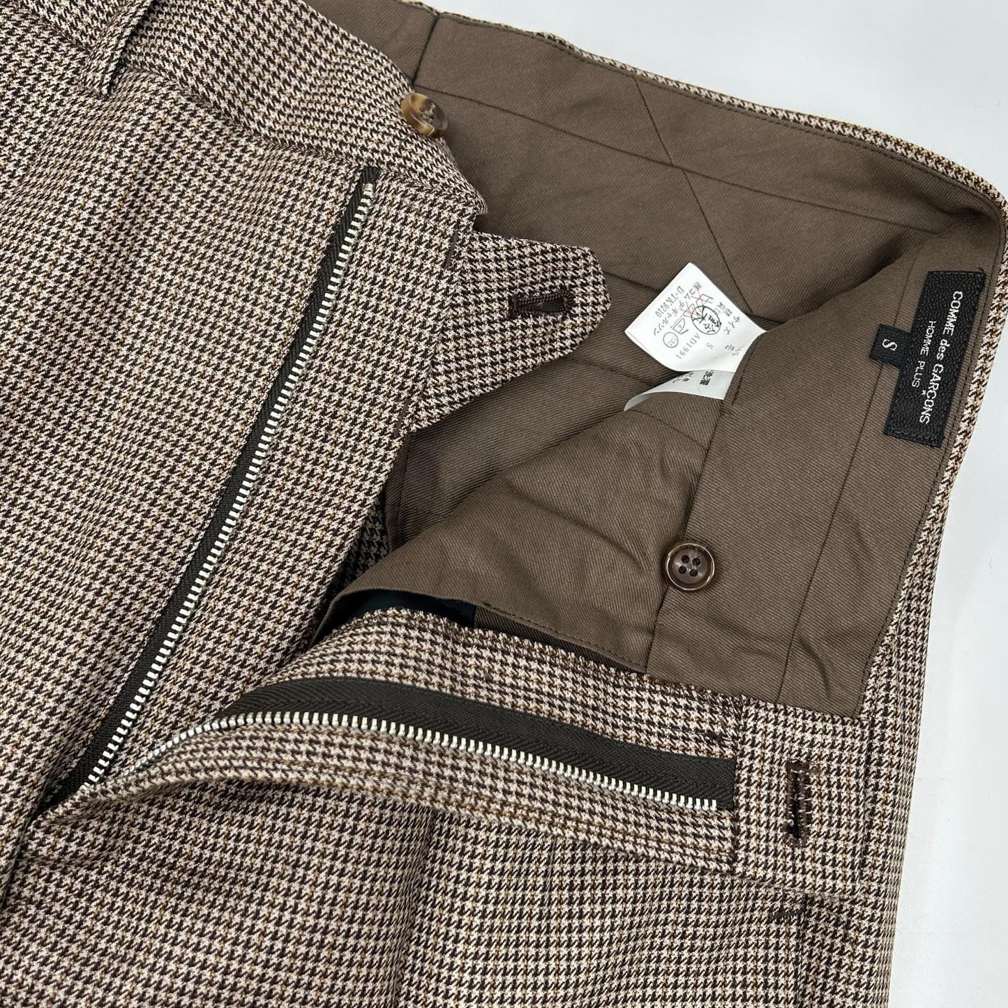 COMMEdesGARCONS HOMME PLUS 90s Houndstooth Suit Brown Size S