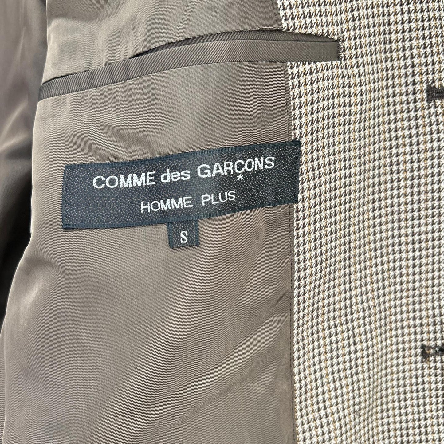 COMMEdesGARCONS HOMME PLUS 90s Houndstooth Suit Brown Size S