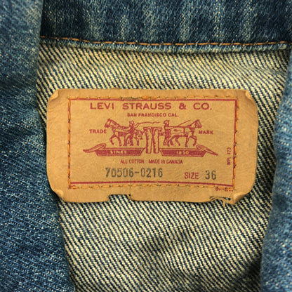 LEVI'S 80s Made in Canada 70506 Denim Jacket Size 36