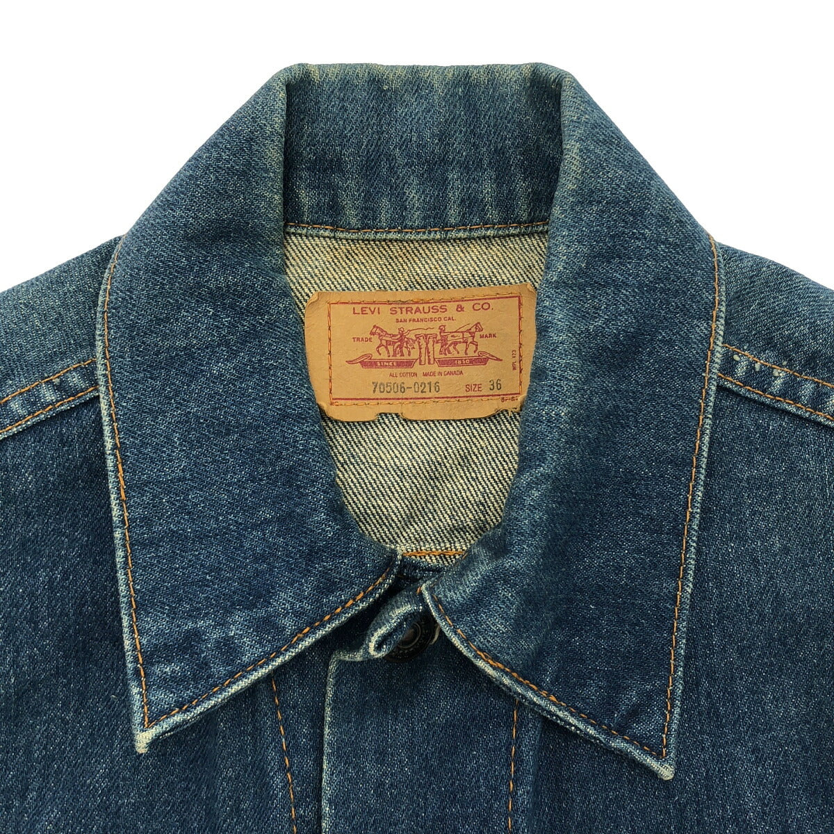 LEVI'S 80s Made in Canada 70506 Denim Jacket Size 36
