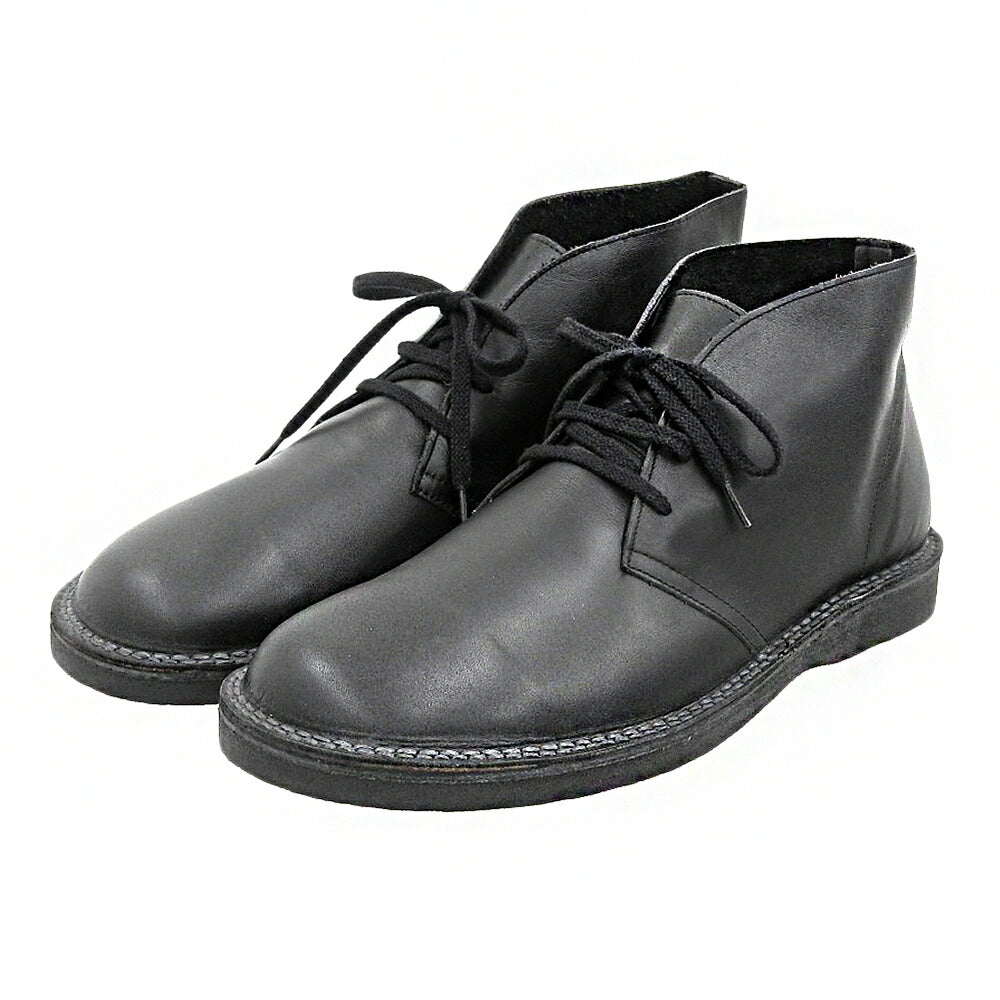 JURGEN LEHL Leather Crepe Sole Shoes Black Sneakers Size 25.5