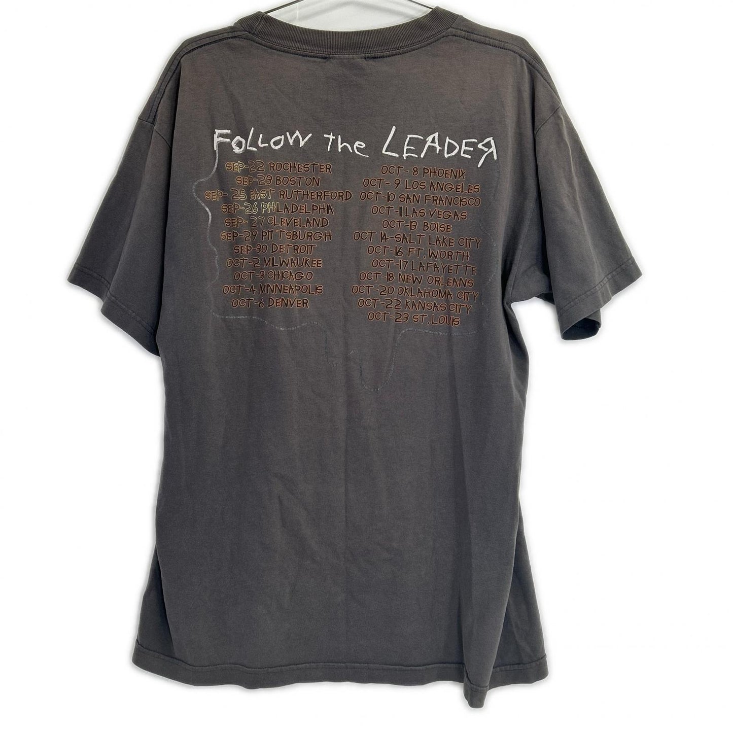 KORN follow the leader 99' Tour T-Shirt Charcoal Size M