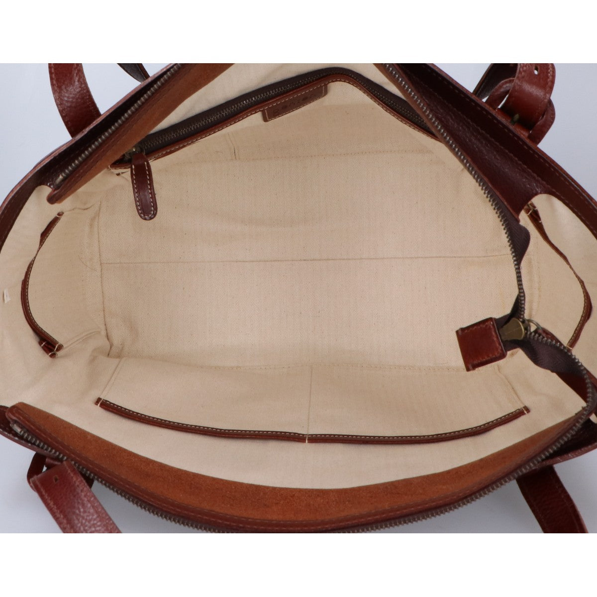 genten Leather 2WAY Tote Bag Dark Brown Size ONE SIZE
