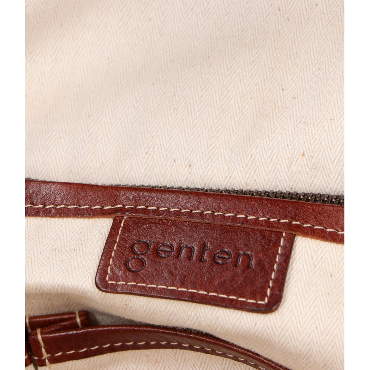 genten Leather 2WAY Tote Bag Dark Brown Size ONE SIZE