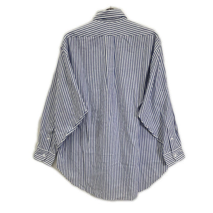 HERILL Blue Stripe Long Sleeve Cotton Shirt Size 0