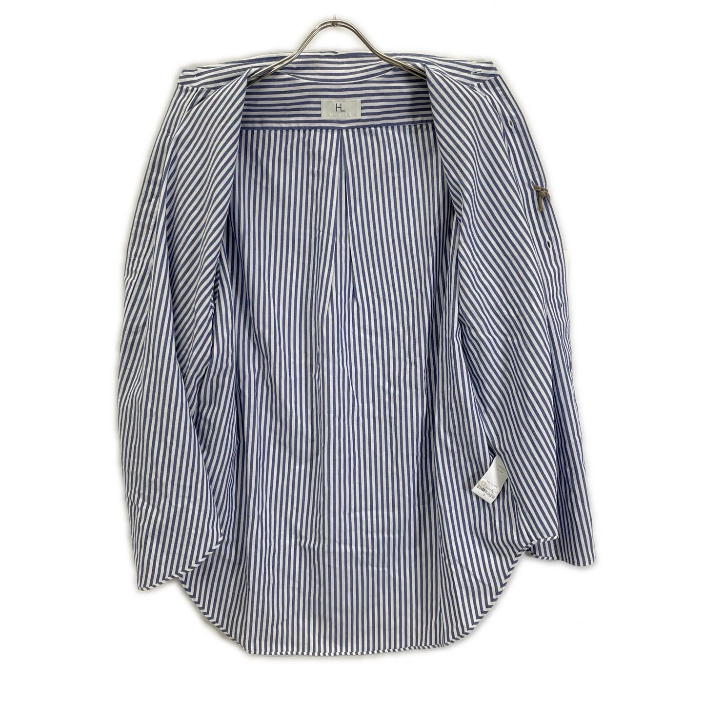 HERILL Blue Stripe Long Sleeve Cotton Shirt Size 0