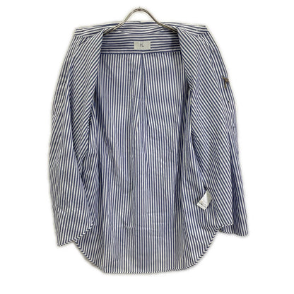 HERILL Blue Stripe Long Sleeve Cotton Shirt Size 0