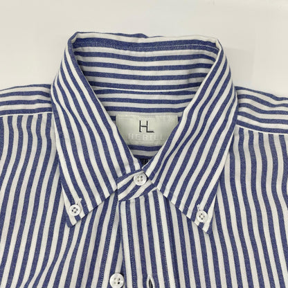 HERILL Blue Stripe Long Sleeve Cotton Shirt Size 0