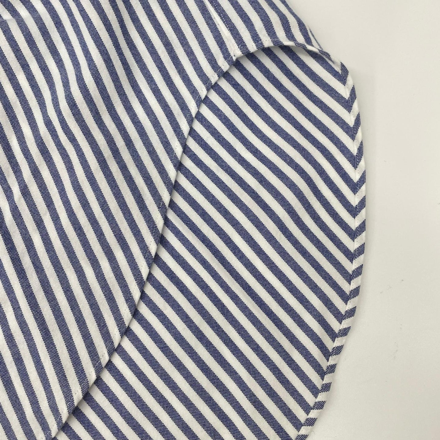 HERILL Blue Stripe Long Sleeve Cotton Shirt Size 0