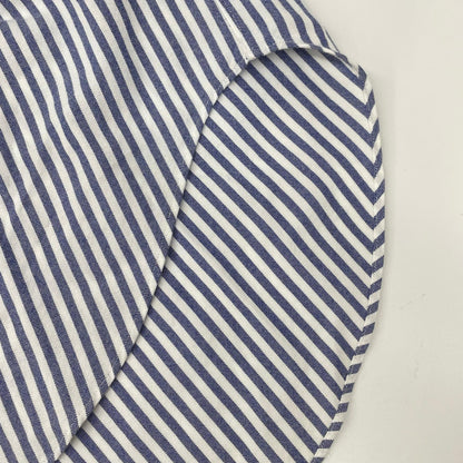 HERILL Blue Stripe Long Sleeve Cotton Shirt Size 0