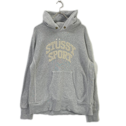 stussy x Champion Reverse Weave Pullover Hoodie Gray Size XL