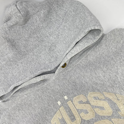 stussy x Champion Reverse Weave Pullover Hoodie Gray Size XL