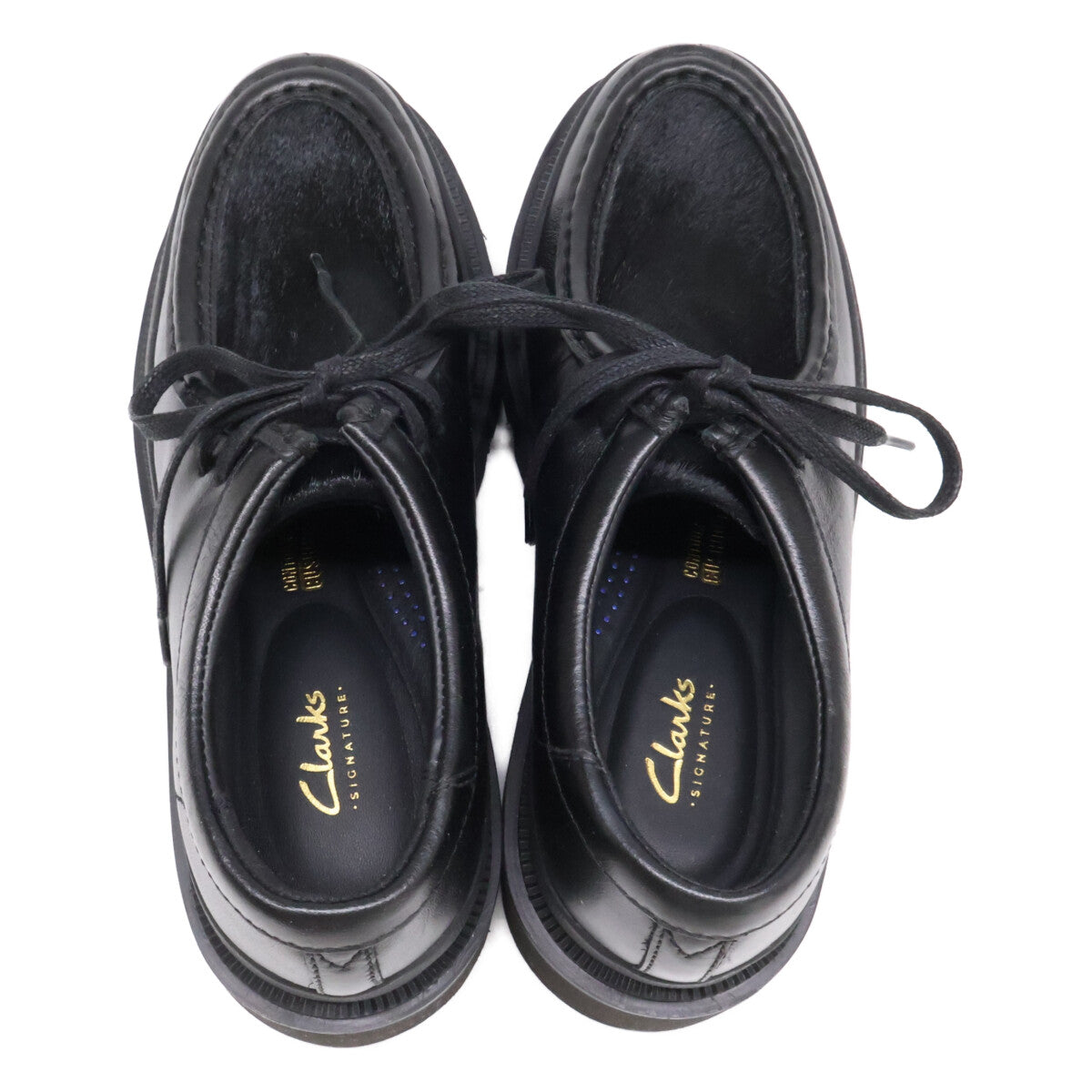 Clarks Badell Seam Pony Hair Leather Shoes Black Sneakers Size UK7