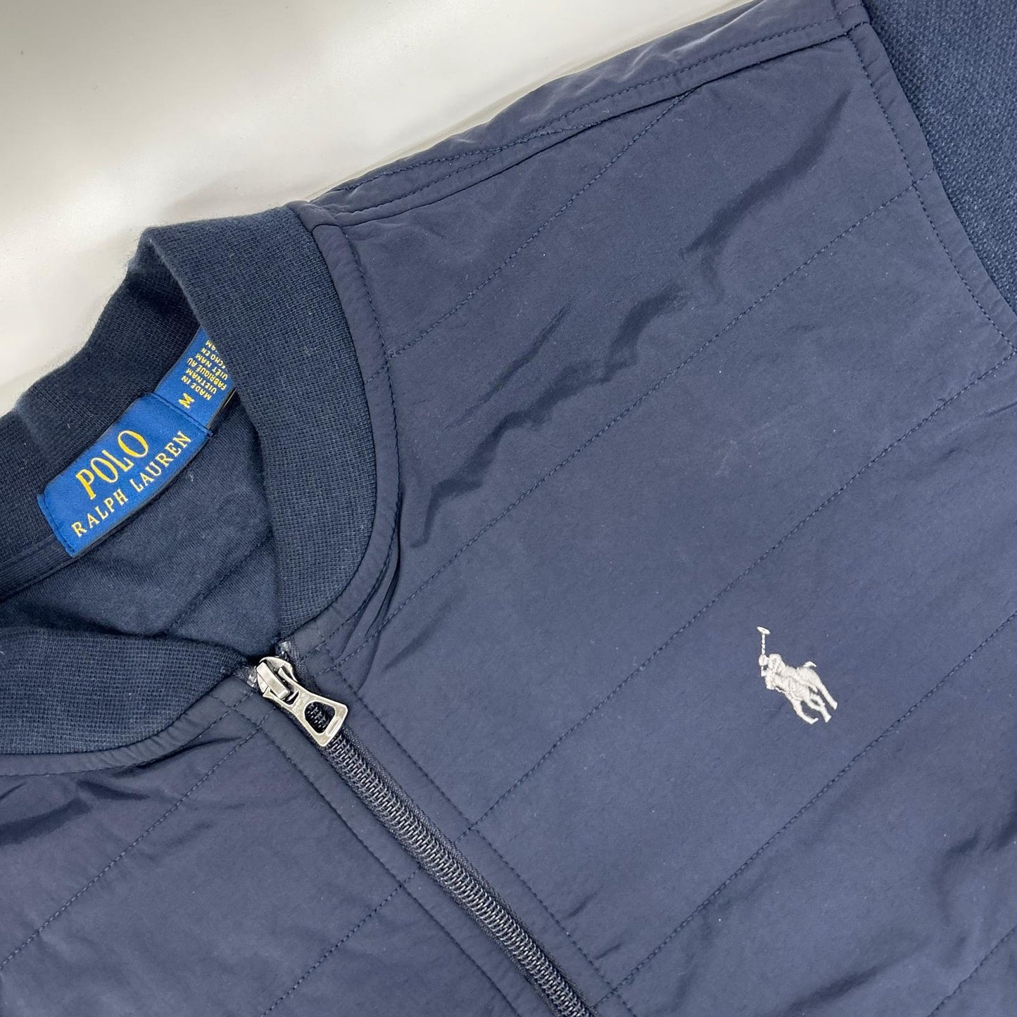 POLObyRalphLauren Navy Nylon Bomber Jacket Size M