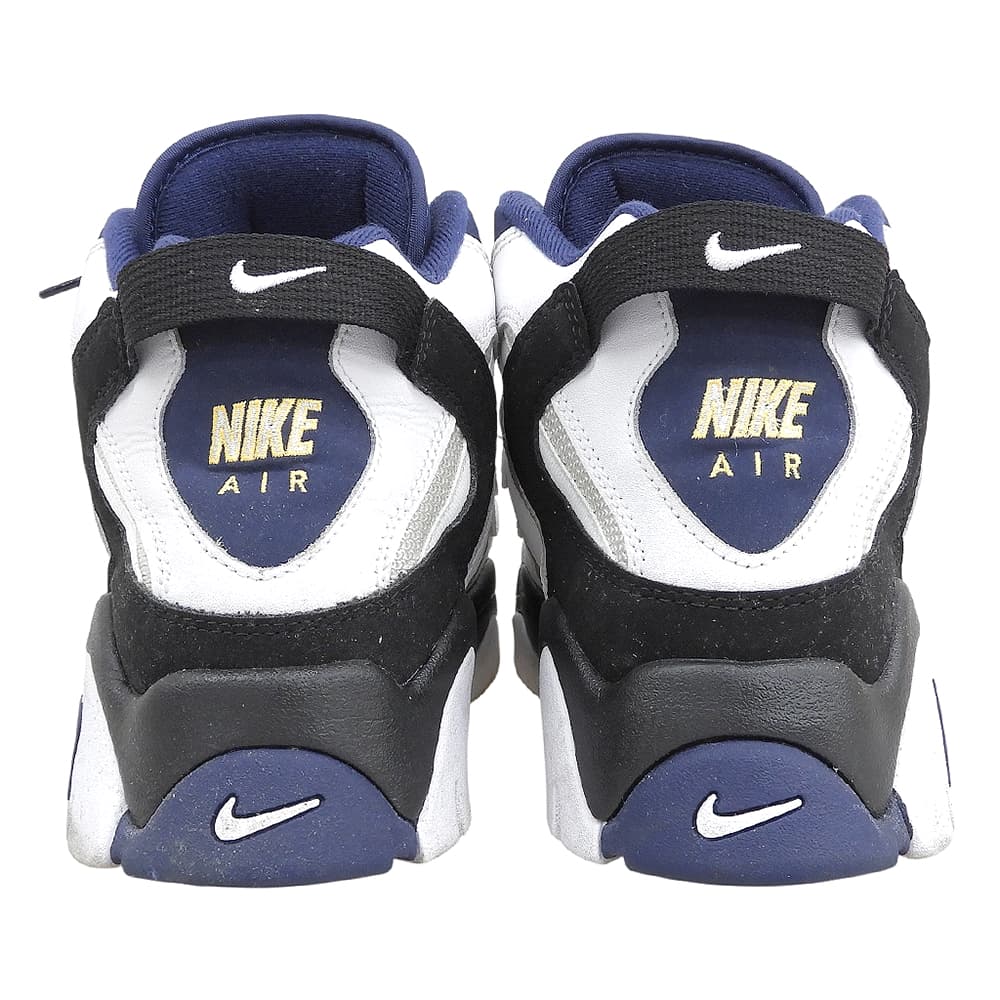 NIKE Air Barrage Mid Leather Navy Black Sneakers Size 10.5(US)