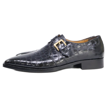MADRAS DM5026 Embossed Leather Monk Shoes Navy Sneakers Size 27.5EEE