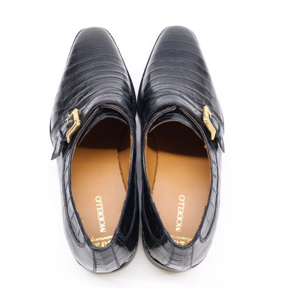 MADRAS DM5026 Embossed Leather Monk Shoes Navy Sneakers Size 27.5EEE