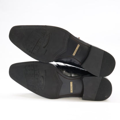 MADRAS DM5026 Embossed Leather Monk Shoes Navy Sneakers Size 27.5EEE