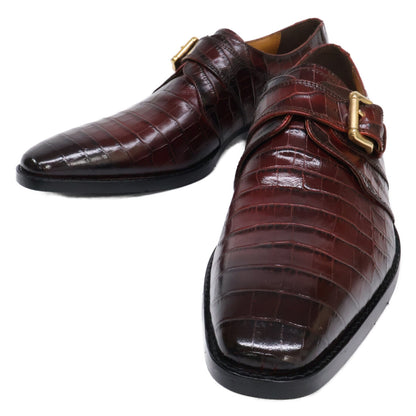 MADRAS DM5026 Embossed Leather Shoes Bordeaux Sneakers Size 27.5EEE