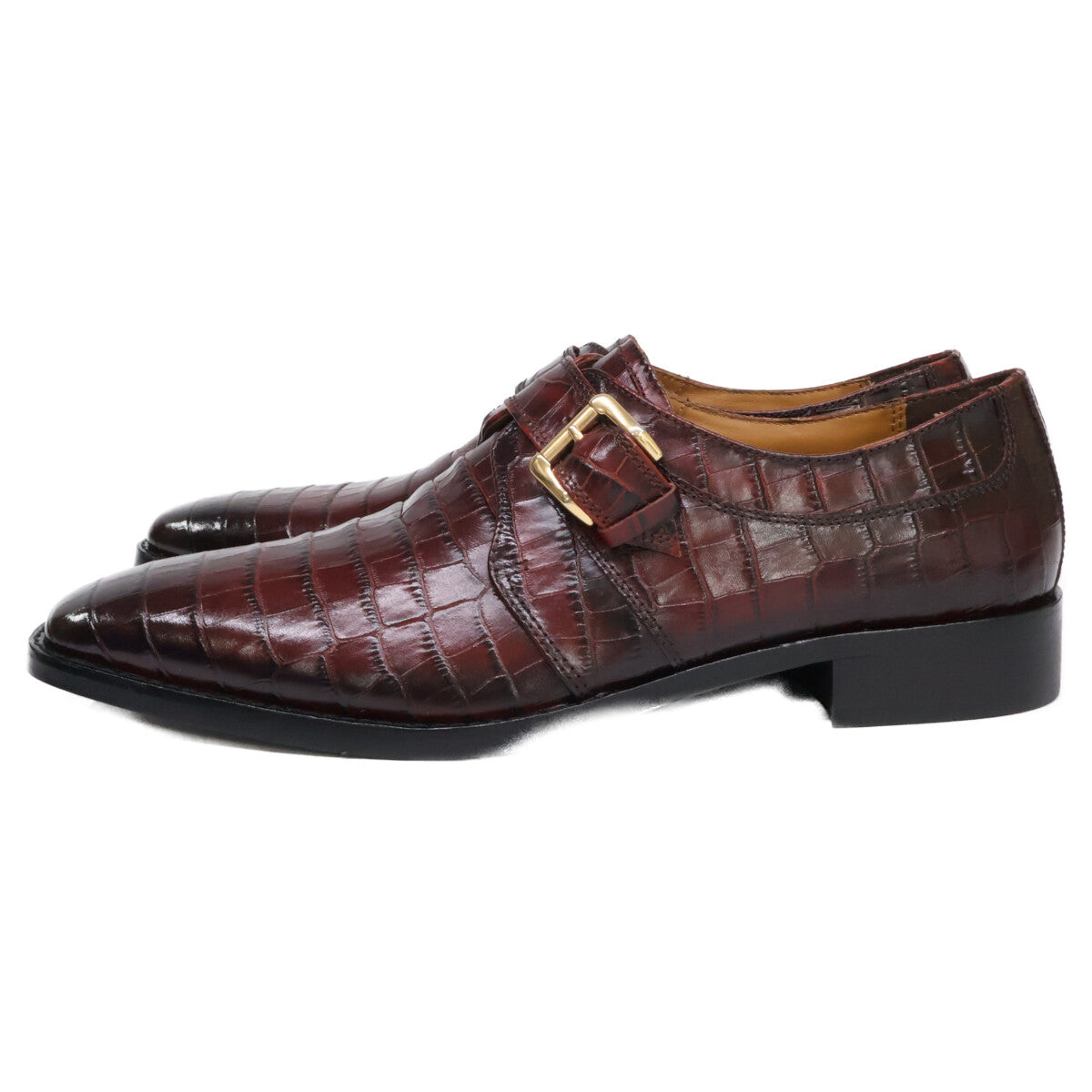 MADRAS DM5026 Embossed Leather Shoes Bordeaux Sneakers Size 27.5EEE