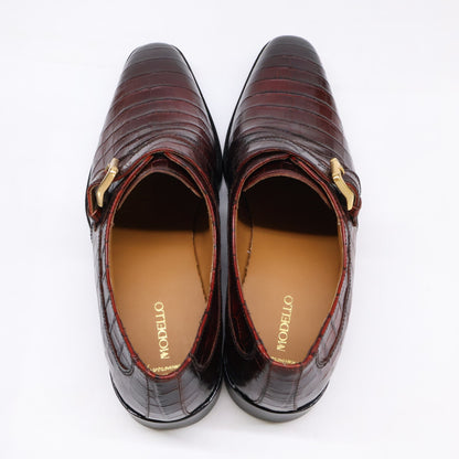 MADRAS DM5026 Embossed Leather Shoes Bordeaux Sneakers Size 27.5EEE
