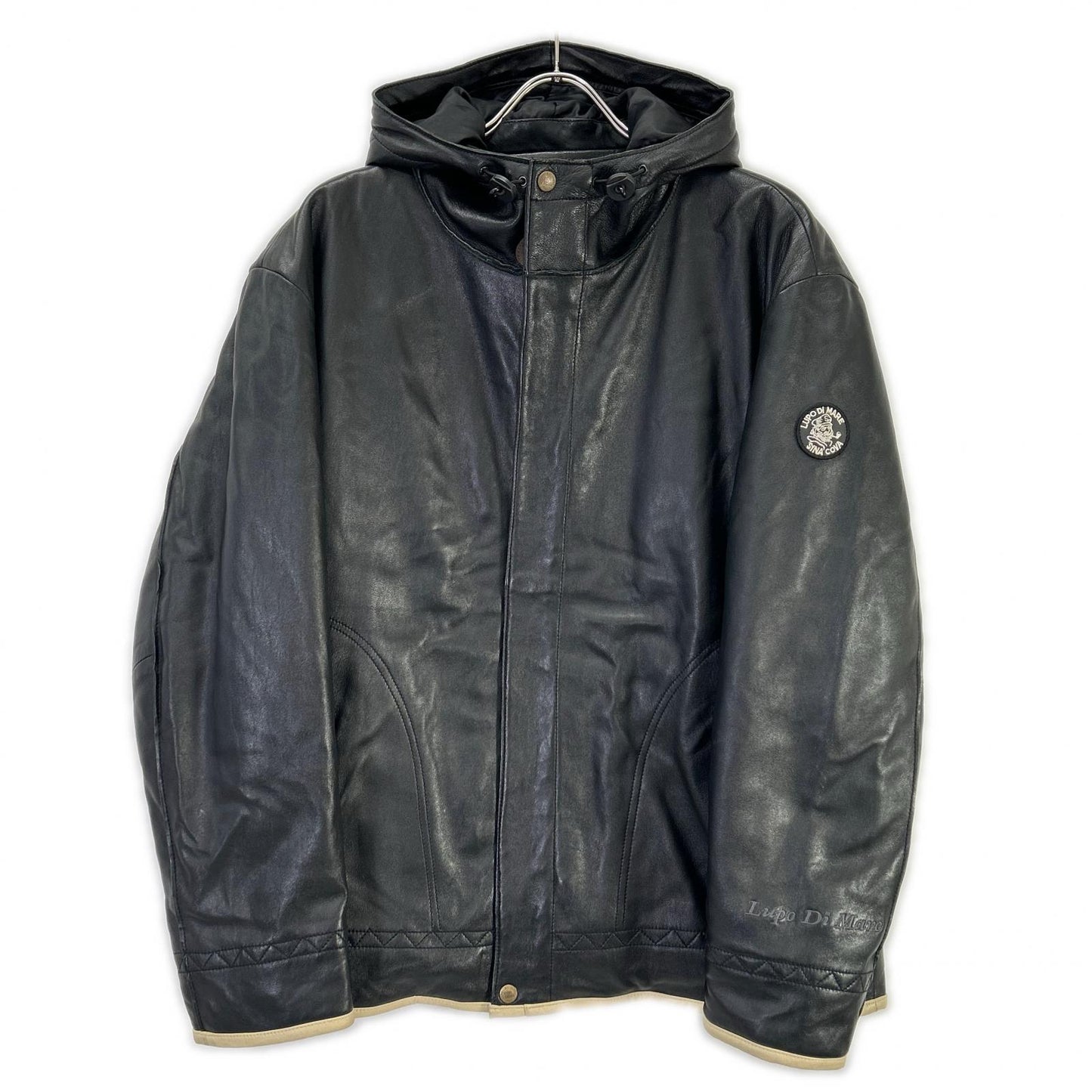 SINACOVA 7853260 Black Lamb Leather Zip Jacket Size L