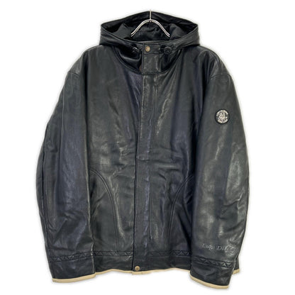 SINACOVA 7853260 Black Lamb Leather Zip Jacket Size L