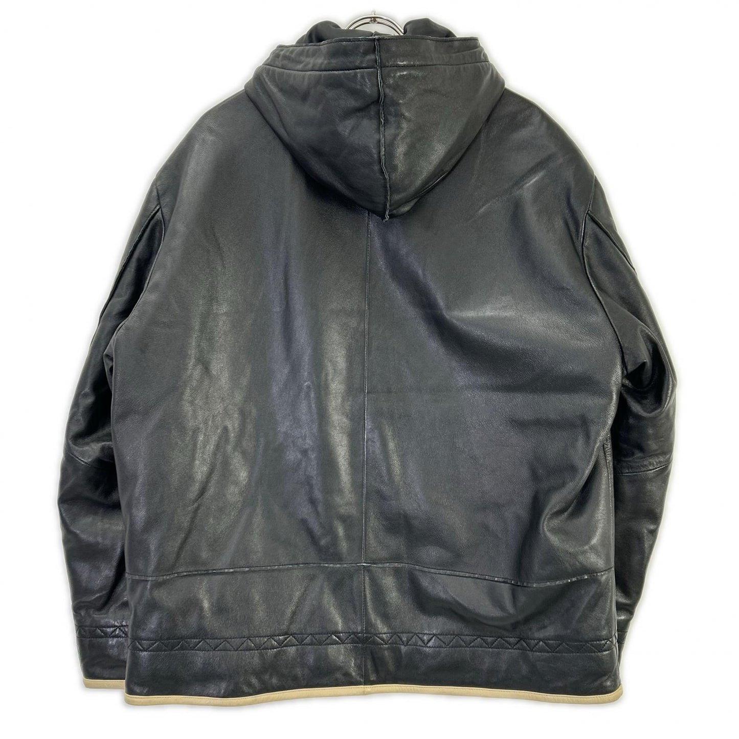 SINACOVA 7853260 Black Lamb Leather Zip Jacket Size L