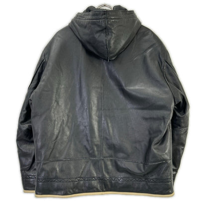 SINACOVA 7853260 Black Lamb Leather Zip Jacket Size L