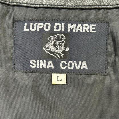 SINACOVA 7853260 Black Lamb Leather Zip Jacket Size L