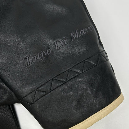 SINACOVA 7853260 Black Lamb Leather Zip Jacket Size L