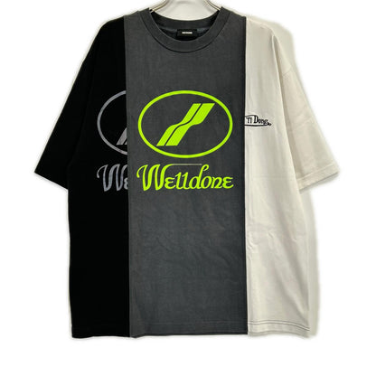 WE11DONE WD-TP7-20-100 Black/White Cotton T-Shirt Size T