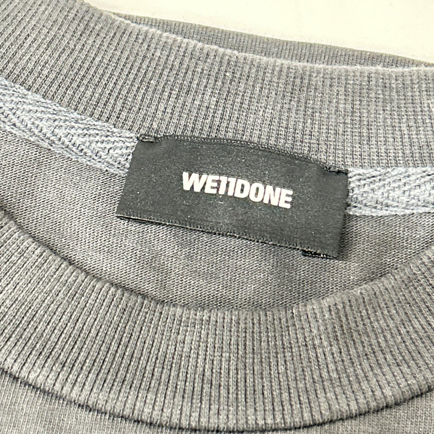 WE11DONE WD-TP7-20-100 Black/White Cotton T-Shirt Size T