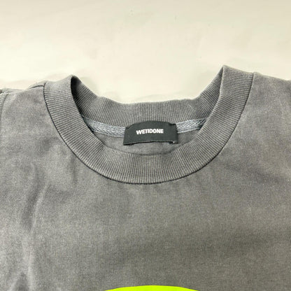 WE11DONE WD-TP7-20-100 Black/White Cotton T-Shirt Size T