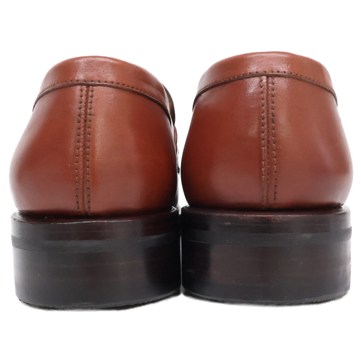 YANKO 28782 Leather Penny Loafers Brown Size 5