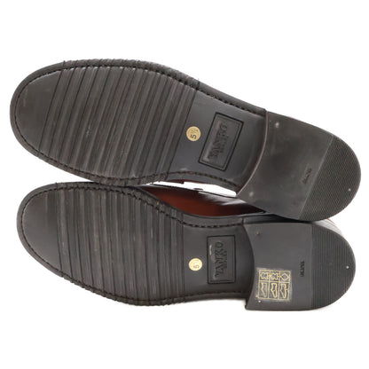 YANKO 28782 Leather Penny Loafers Brown Size 5