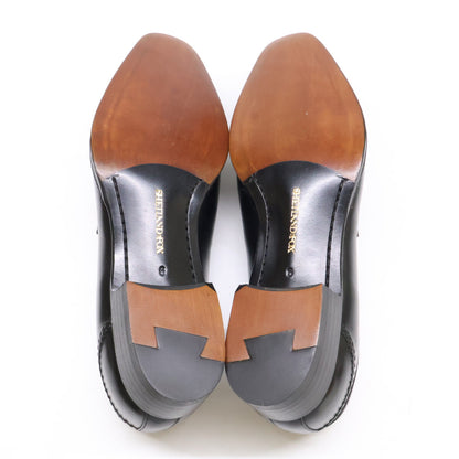 SHETLAND FOX 081F Leather Penny Loafers Black Size 6