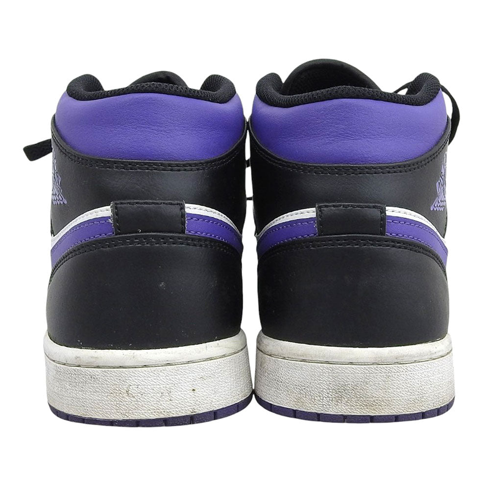NIKE AJ1B Mid High-Top Sneakers Black/Purple Size 10.5(US)