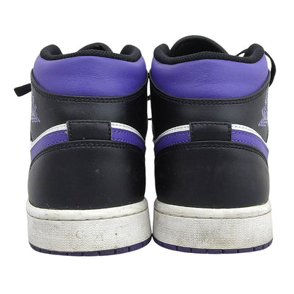 NIKE AJ1B Mid High-Top Sneakers Black/Purple Size 10.5(US)