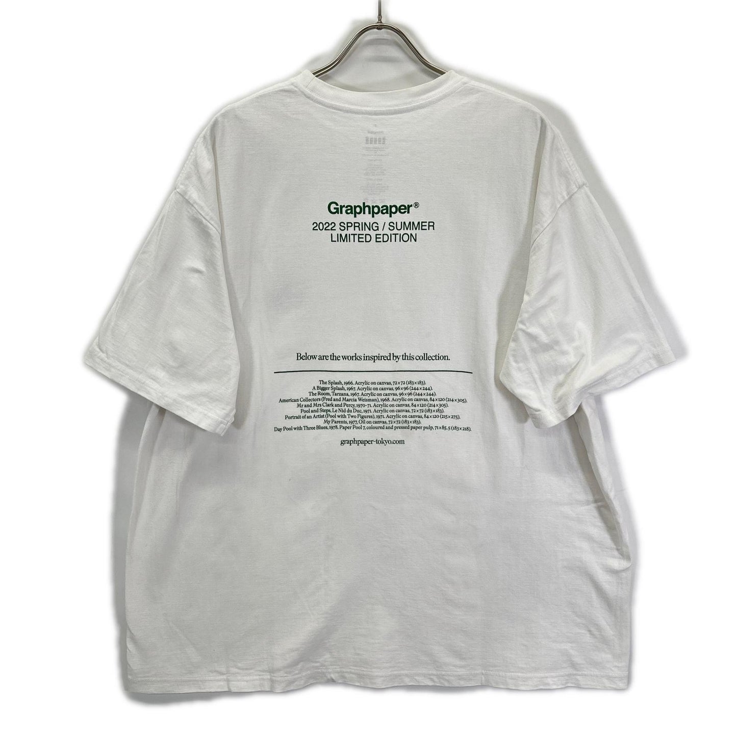 Graphpaper 22SS Oversized S/S Tee White Cotton Size F